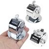 Metal Manual Counting Clicker 4 Digit Number Number Counting Hand Held Tally Counter  Sport Gear