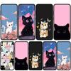 Для Samsung Galaxy S24 S23 iPhone 16 15 14 Xiaomi Redmi Note 13 12 11 10 8 Plus 9 Pro Max X XR чехол для телефона аниме кот мяу прекрасный милый OPPO Huawei чехол