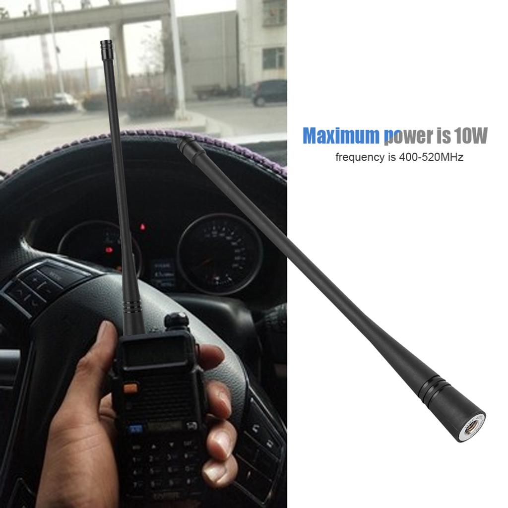 SMA UHF Мужская мягкая резиновая антенна для двухсторонней радиосвязи с частотой 400-520 МГц