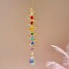Suncatcher 3D Spiral Tailwind Spinning Crystal Ball Eternal Power Wind Clock Rainbow Made Hanging Decorations