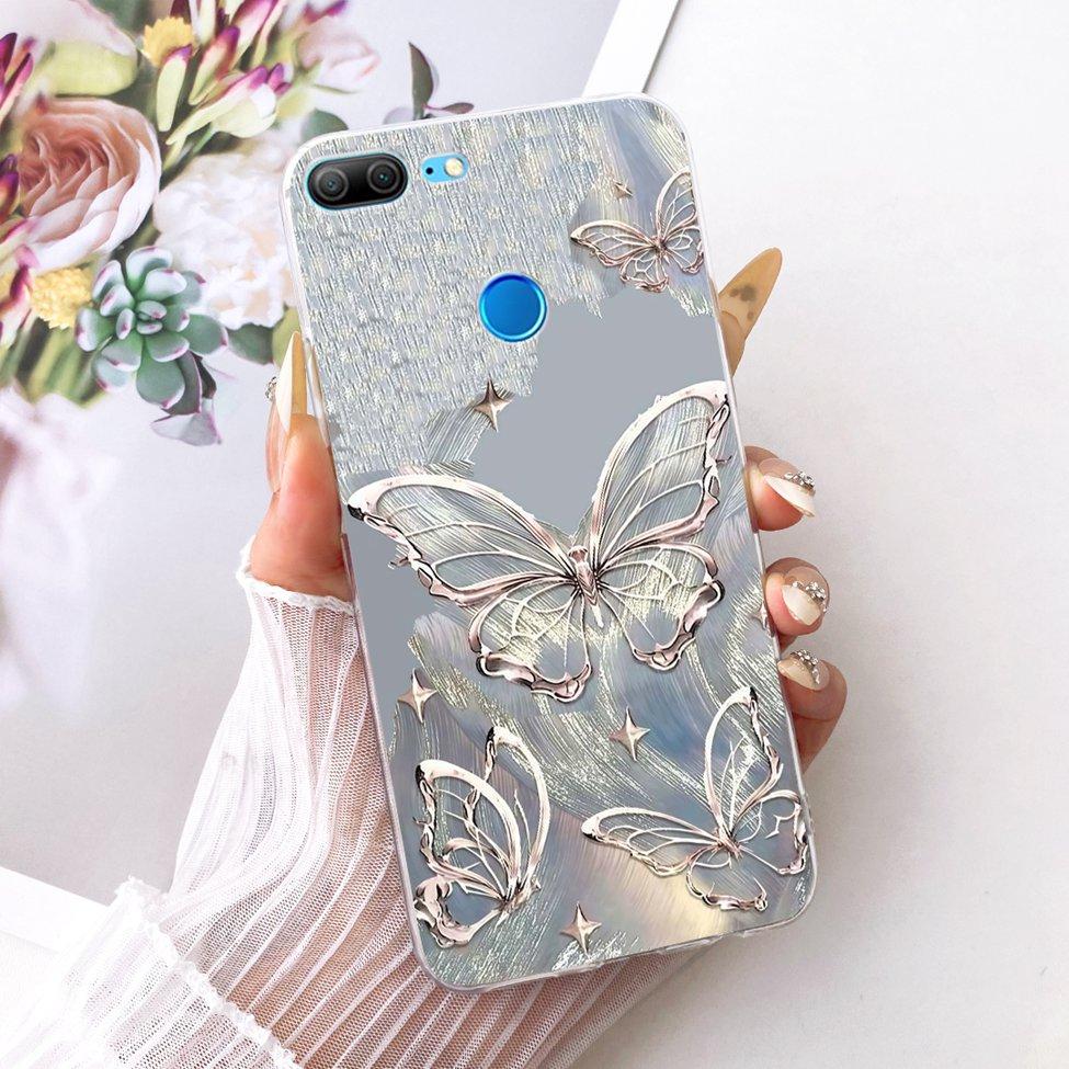Transparent For Honor 9Lite LLD-L11 LLD-L21 Casing For Honor 9 Lite Case Cover Luxury Fashion Butterfly Funny Cute Painted