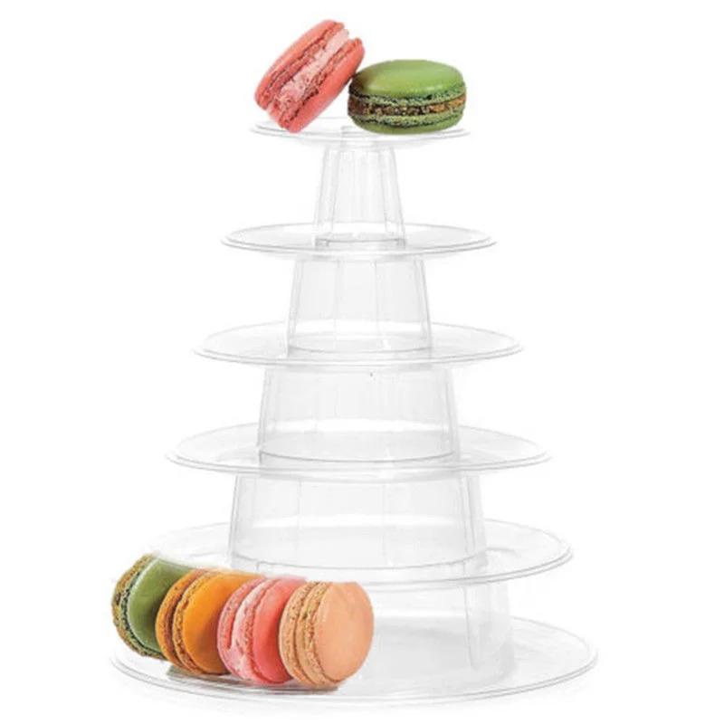 6-layer Pastry Display Stand Cake Display Stand Round Plastic Cake Tower Wedding Pastry Stand