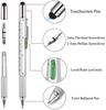 Universal 7 In 1 Multi-functional Pen Touch Screen Stylus Capacitive Pen With Screwdriver Ruler Levelgauge Ballpoint Pencil Tool