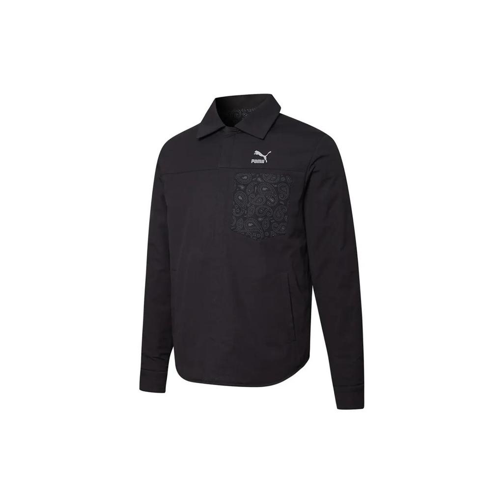 Puma Рубашки Мужские Черные Лацканы Умеренные Другие (унисекс) Рубашки 534972 01