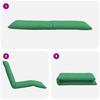 Foldable Sun Lounger Green 175x54x8.5 cm Oxford Fabric