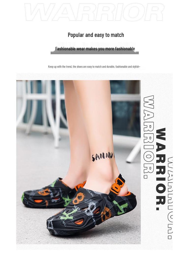 Мужские летние пляжные сандалии больших размеров: Нескользящие, Двусторонние, Повседневные Слипоны