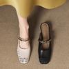 Baotou Half Slippers Women's Spring and Summer New Versatile Woven Hollow Outer Sandals