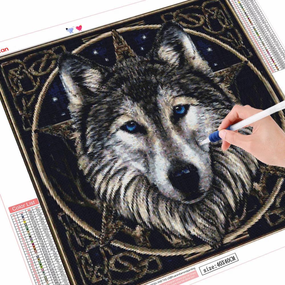 50x50cm Diamond Painting New Animal 5D DIY Diamond Embroidery Cross Stitch Tiger Pictures Of Rhinestones Mosaic Craft Kit