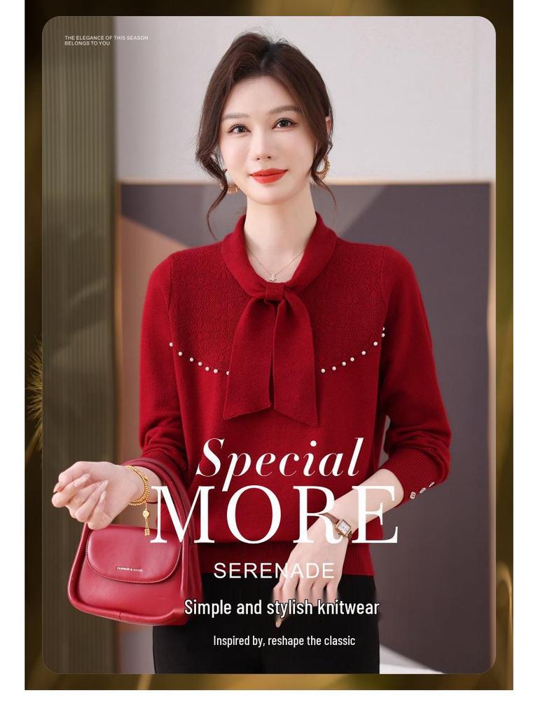 Женский шерстяной кардиган Осень 2025 - Простой, универсальный дизайн