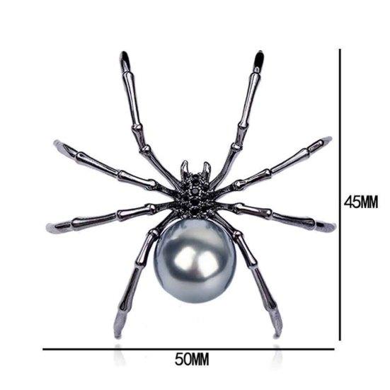 T&T Fashion Women Rhinestone Faux Pearl Spider Brooch Pin Corsage Lapel Jewelry Gift