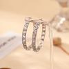 S925 Sterling Silver Full Paved Zircon Large Hoop Earrings Sparkly Circle Earrings Fashion Statement Jewelry For Women Party