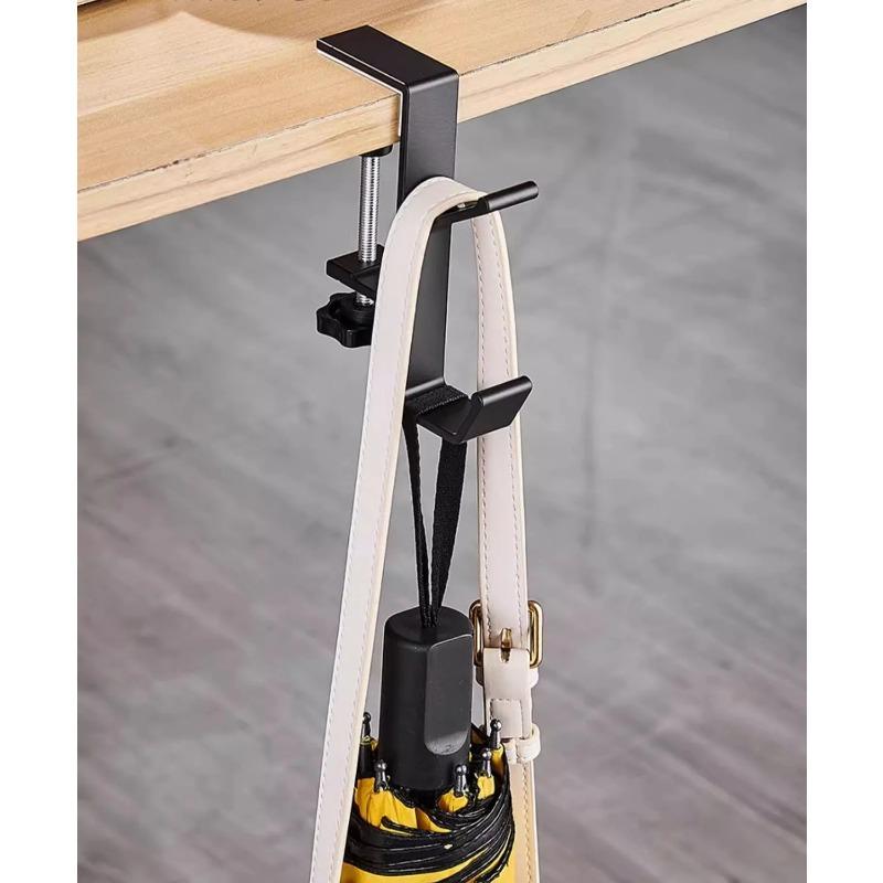 Регулируемый крючок для края стола, 1 шт., игровая гарнитура, настольная вешалка для хранения рюкзака, подвесной крючок-держатель, органайзер для домашнего офиса без ударов