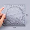 Multifunction Rotatable Drawing Template Art Design Construction Architect Stereo Geometry Circle Drafting Measuring Scale Ruler