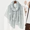 New Dandelion Silver Stainless Steamed Glitter Long Scarf Ins Style All-match Fashion Scarf Soft Breathable Shawl Headscarf