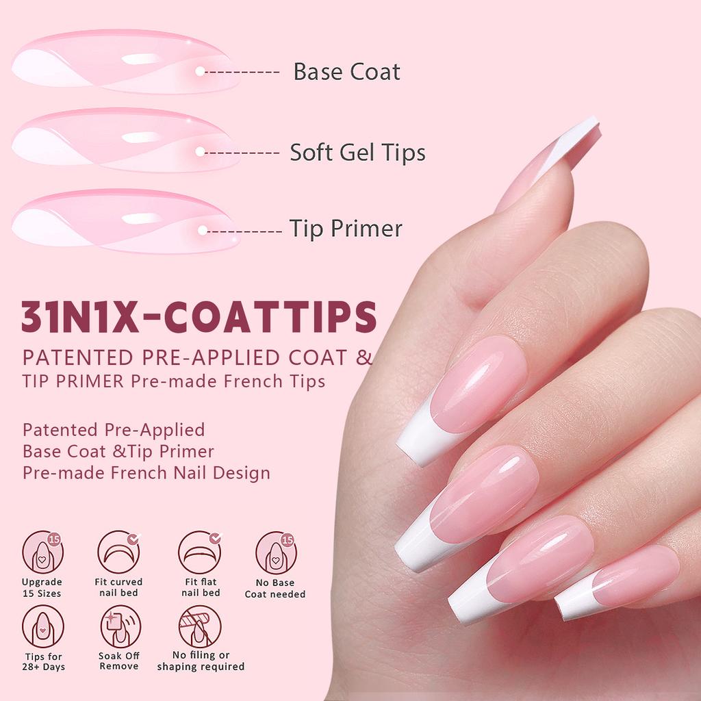 Press On Nails, клей для ногтей в комплекте, бесконечный, французский, очень короткий размер, квадратная форма, в комплекте 150 гвоздей, 2 г клея