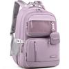 Edison Backpack, with Spine Protection, Lightweight, Reflective, Water-Resistant, Large Capacity, Travel Backpack 2486-5, Light Purple