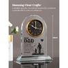 Папа Стеклянные часы Подарок от дочери или сына, Уникальный на день рождения, Рождество, Папа Подарки на День святого Валентина от дочери, Элегантные настольные часы с подставкой для пап, у которых есть