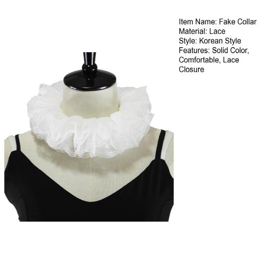 Свитшоты с круглым вырезом и ложным воротником, топы, ложный воротник, кружевная застежка, рубашка для Хэллоуина, маскарада, улучшитель линии шеи