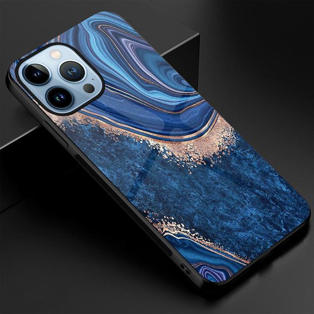 Фиолетовый мраморный чехол для телефона для Iphone 14 13 11 12 Pro Max Mini Xs Xr X 7 8 6s Plus Se 2022, задние чехлы из закаленного стекла