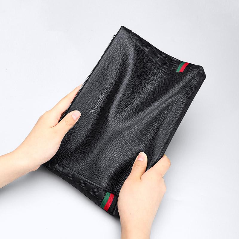 WILLIAMPOLO мужской клатч из 100% воловьей кожи, роскошная кожа, деловые мужские сумки, дизайн, простая сумка-конверт, клатчи, кошельки