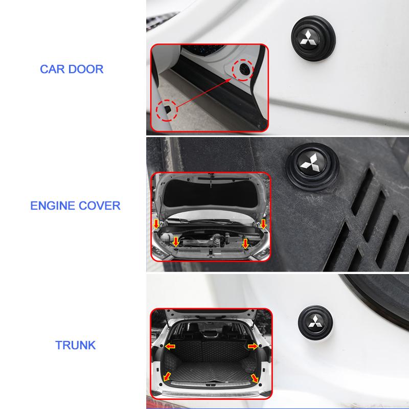 4/8/12Pcs Car Door Anti-shock Pad Anti-noise Buffer Gasket Auto Interior For Mitsubishi Eclipse Lancer Pajero ASX Colt Triton Ex