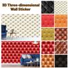 3D Трехмерная Наклейка на Стену Самоклеящаяся ПВХ и Текстура Искусственной Кожи Фоновые Обои