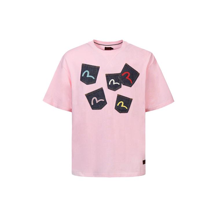 EVISU SS22 Drop Shoulder Sleeve T-Shirt Men's 2ESHTM2TS590LFCT