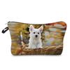Women Dog Print Cosmetic Bag Toiletries Organize Travel Storage Case 6774