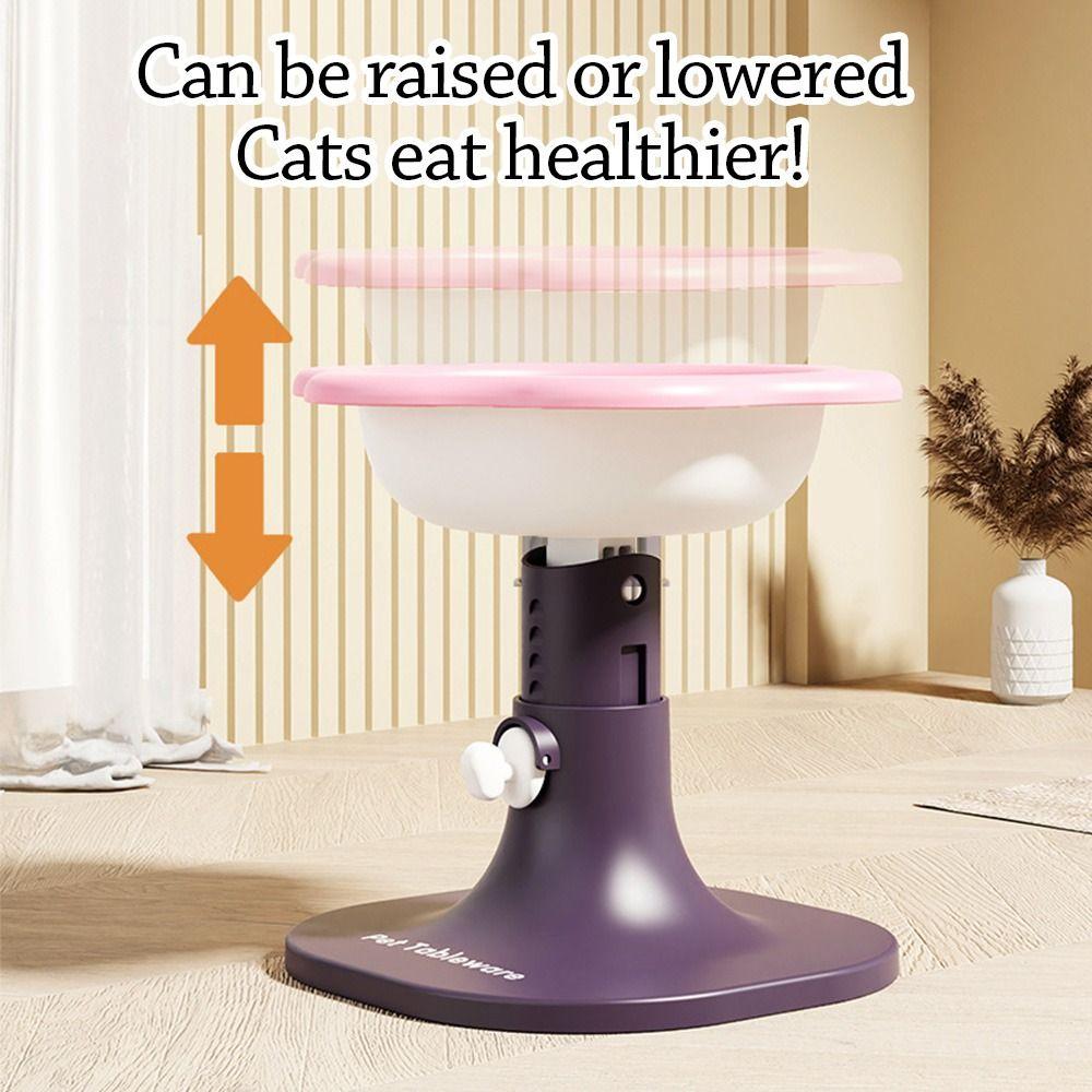Регулируемая по высоте и углу миска для кошек, кормушка для домашних животных двойного назначения, прочные миски для домашних животных