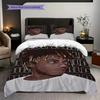 Juice World Vibrant Artistry Bold Expression Three-piece set (1 * duvet cover + 2 * pillowcase, without core) 2D Flat Soft and comfortable