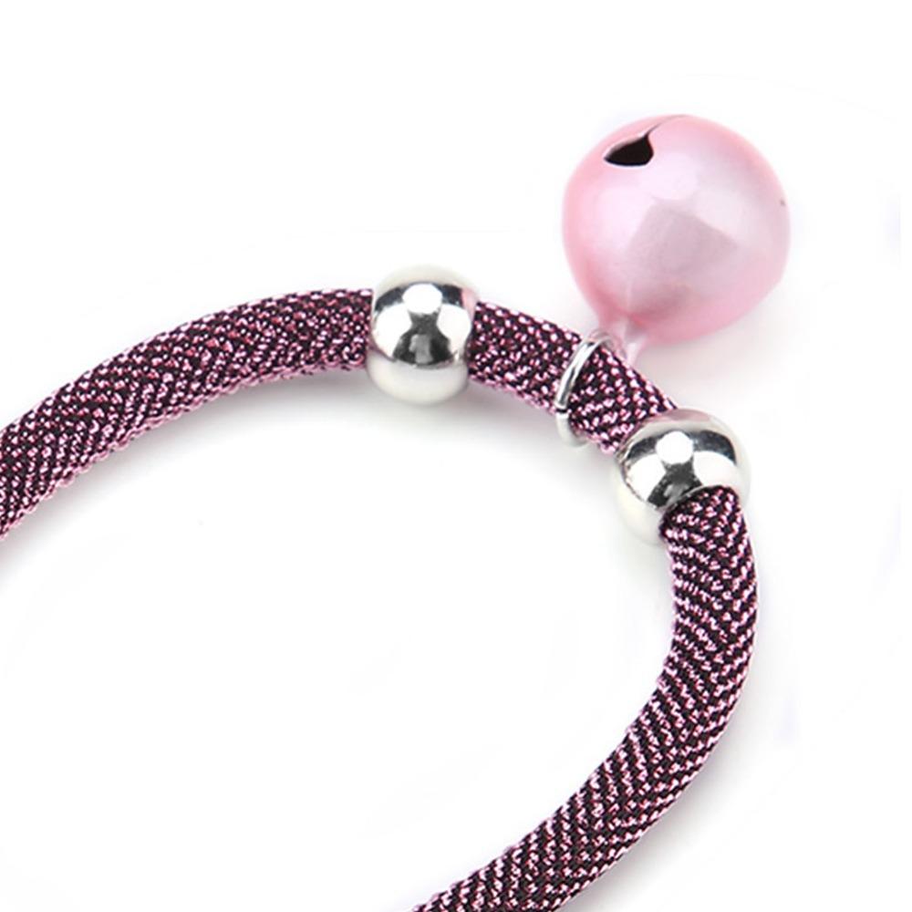 Adjustable 20-38cm Length Pet Necklace w/ Extension Chain Nylon Pets Collar for Pets
