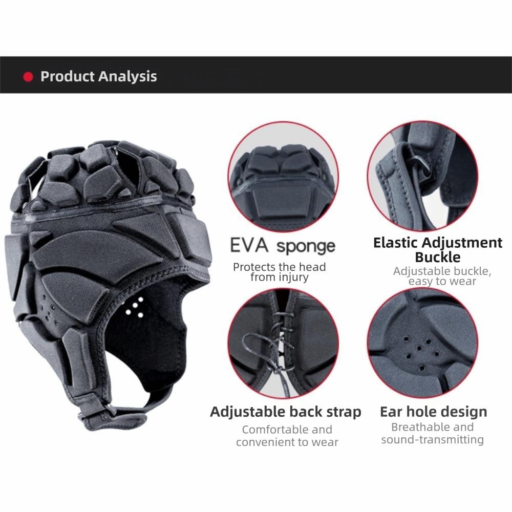 Anti-collision Football Helmet Soft Shell Scrum Cap Safety Bump Rugby Helmet  7v7 Football