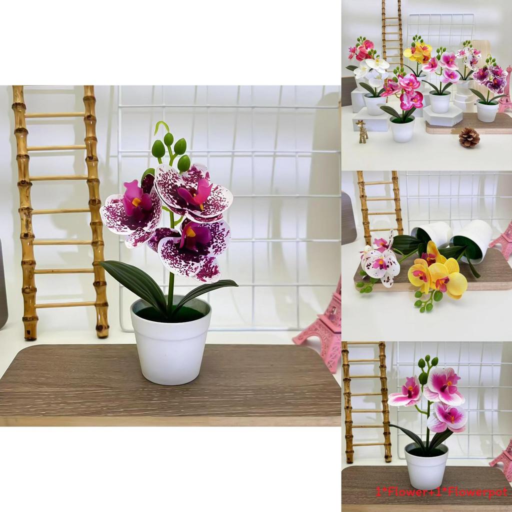 Butterfly Orchid Fake Flower Pot Plant For Event Decorations And Photography Sessions