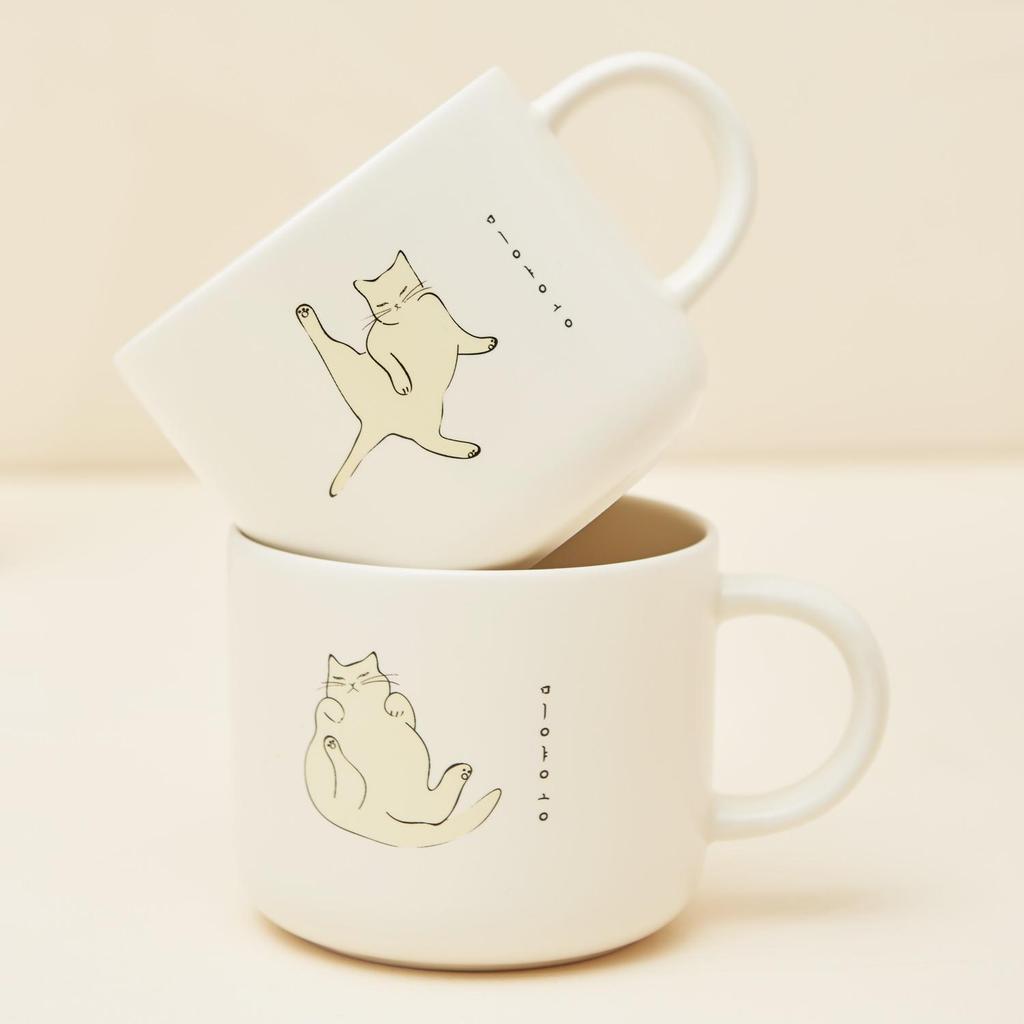 Кружка LASSIETTE MIYAONG (450мл) Можно мыть в посудомоечной машине, можно использовать в духовке, без PFOA, белого и желтого цвета.