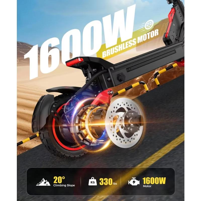 New E-Scooter J15MAX Electric Scooter Foldable Portable Adult Outdoor Sports Commuting E-Scooter 1600WMotor 48V 18 AH Battery 11Inch Tires