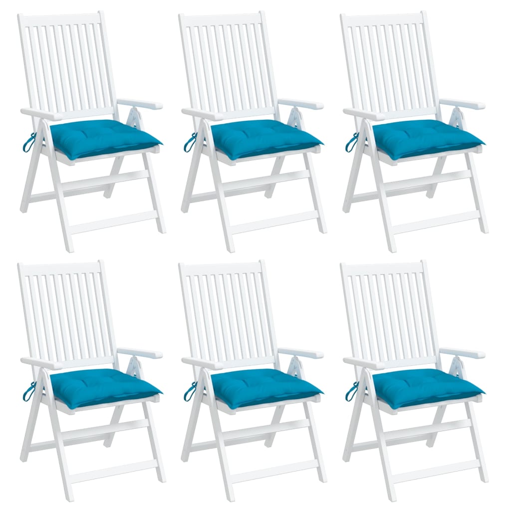6 Piece Light Blue Pallet Cushions 50 x 50 x 7 cm Oxford Fabric
