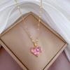 Heart Shape Pendant Necklace for Women 2025 New Fashion Synthetic Zircon Jewelry