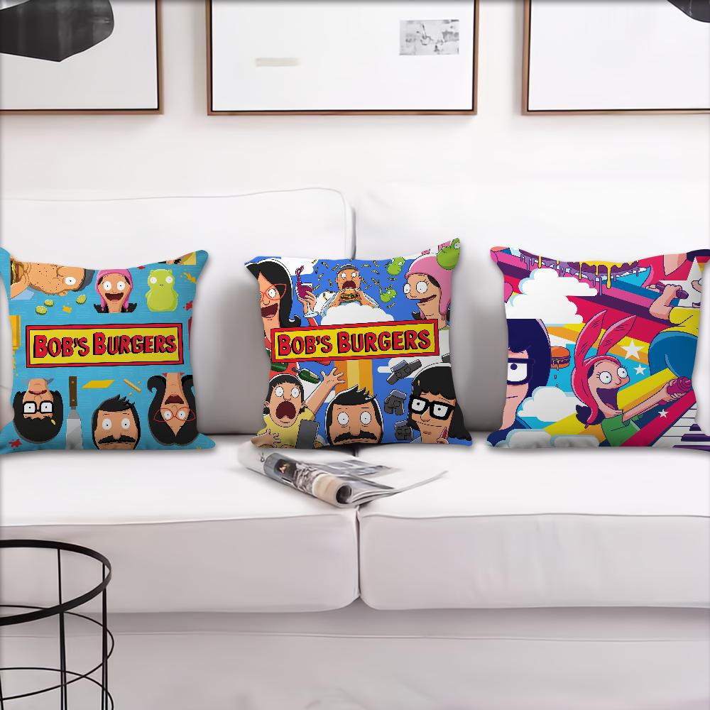 Cartoon B-Bobs Cute B-Burgers cool cushion cover Pillow Cover Home Sofa living Decoration Room Office Car Nordic Simplicity