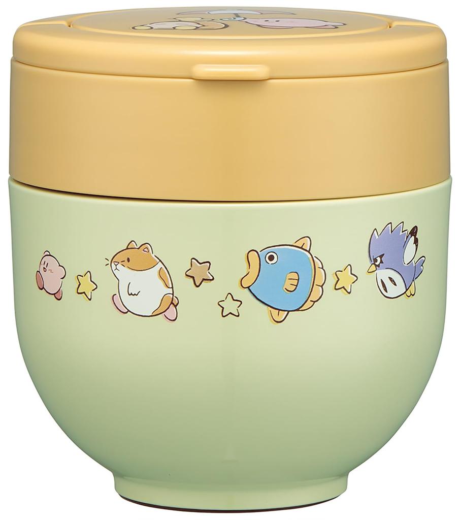 Skater Insulated Lunch with Folding Kirby Friends Jar, 540ml, Handle, Antibacterial, (LDNO6AG67922)