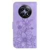 For Realme 12 5G/12x 5G Case Wallet Flower Imprint Phone Cover with Foldable Stand