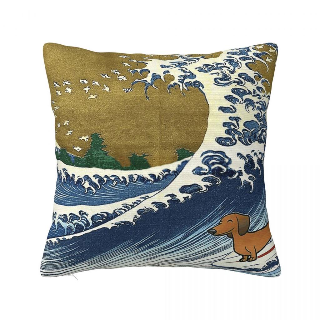 Cute White German Badger Dog Dachshund Pillowcase Cushion Cover Decoration Gift for Animal Dogs Lover Pillow Case Cover Sofa