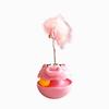 Interactive Cat Toy with Feathers & Bells, Tumbling Ball for Indoor Cats – Compatible with All Ages, Pink