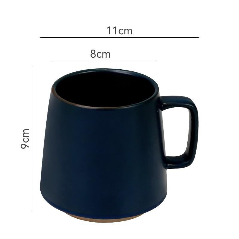 Stylish Ceramic Mug Retro Japanese Design Minimalist Coffee Milk Cup 350ml Home Office Daily Use