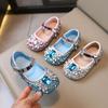 Girls Princess Shoes Spring and Autumn New Rhinestone Fashion Bow Baby Girl Crystal Shoes Soft Sole Elsa Single Shoes