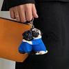 Hugging Pug Each Other Pendant Keychain,Puppy 2D Flat Acrylic Ornament Charm,Hanging Decoration for Car,Bags,Festive,Party,Gift