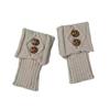 Women Leg Warmers Knitted Gaiters with Buttons Warm Boot Cuff Sock Girl Short Boot Cuffs for Autumn Winter Daily Outings Street Dating