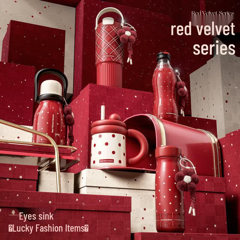 Стильная термокружка Shi Da Jia серии Red Velvet с термоизоляцией