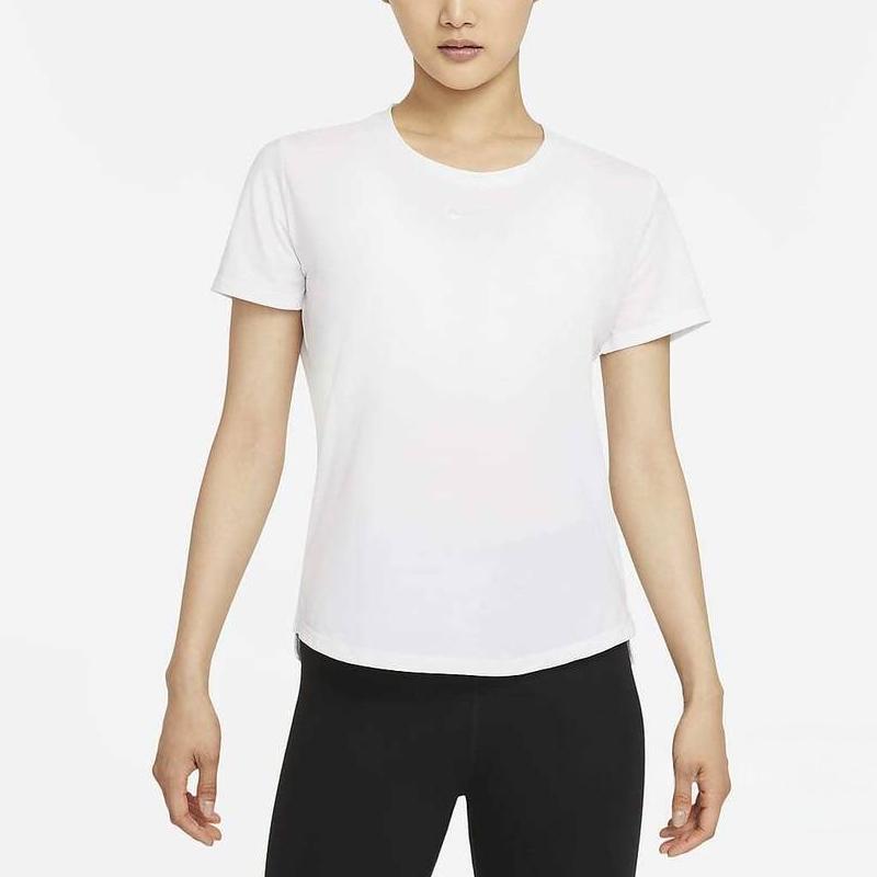 Nike Dri-FIT One Luxe однотонный круглый вырез майка женская топы белый DD0616-100