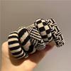 Versatile Checkerboard Pattern Hair Loop Thick High Elasticity Hair Rope Durable Not Damaging Hair Winter Girl Hair Accessoires