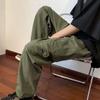 Men New Spring Summer Retro Work Pants Straight Loose Casual Wide Leg Pants